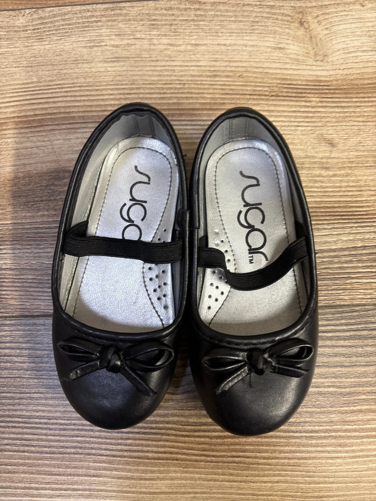 Sugar Lil Matilda Bow Flats Black sz 7c