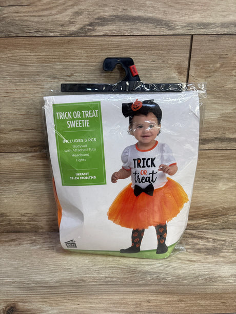 Trick Or Treat Sweetie Costume Set White sz 12-24m - Me n Mommy To Be