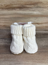 NEW Just One You Knit Booties White sz 0/1c
