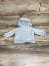 Simple Joys Sherpa Lined Full Zip Hoodie Grey sz 3-6m