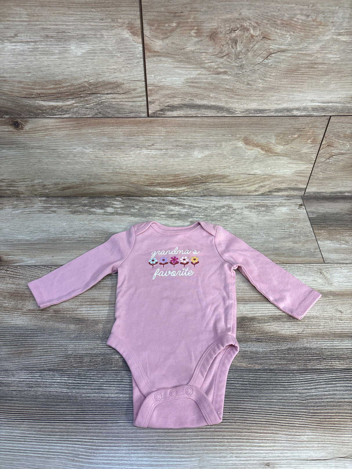 Jumping Beans Grandma's Favorite Floral Bodysuit Pink sz 6m