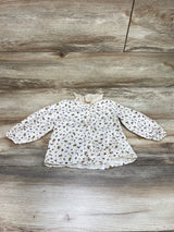 Zara Floral Button Down Top Ivory sz 12-18m