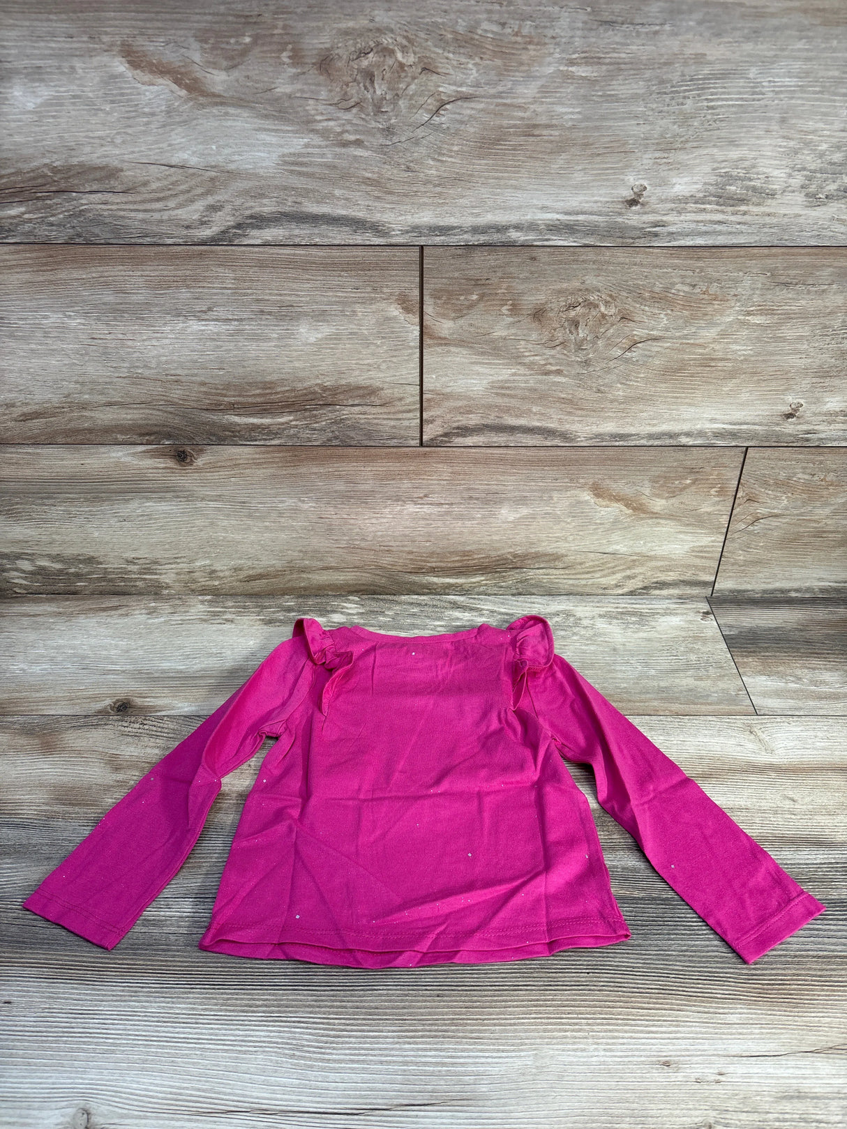 NEW Okie Dokie Ruffle Long Sleeve T-Shirt Catalina Pink sz 3T
