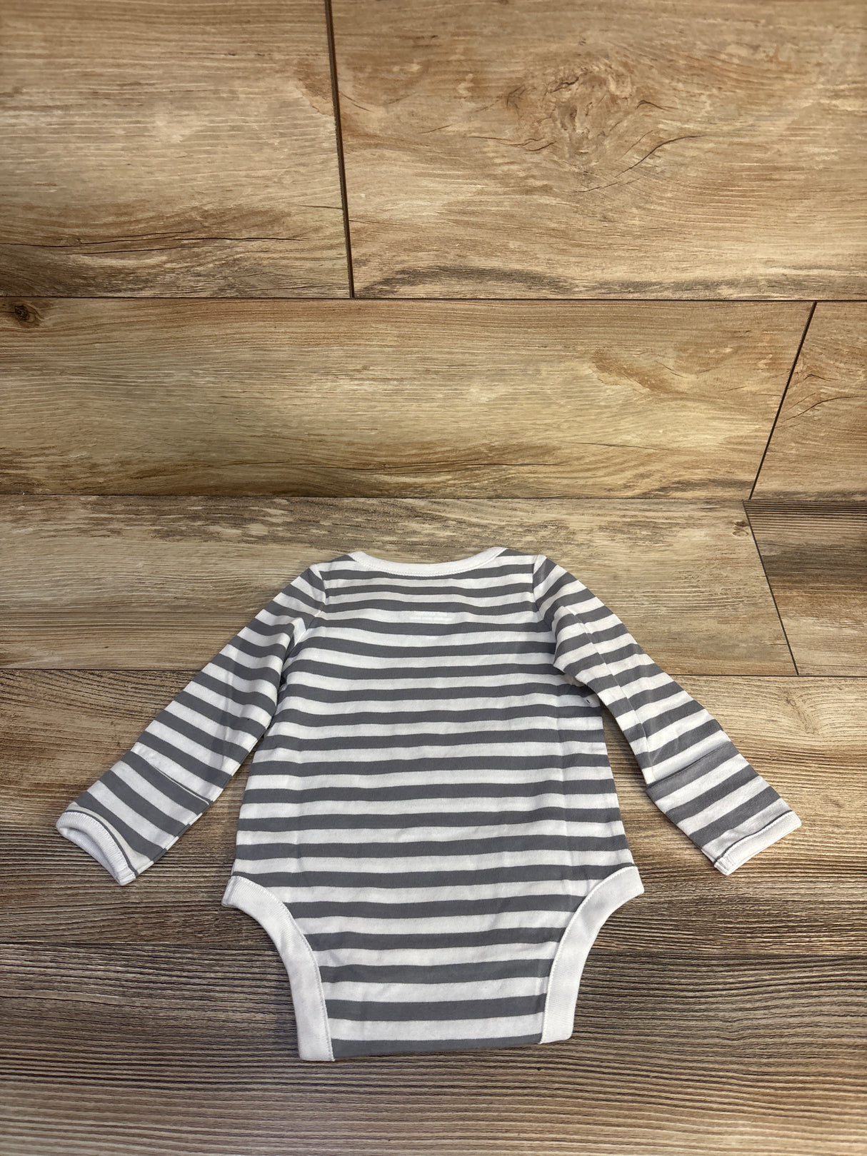 Baby Gap Striped Long Sleeve Bodysuit White sz 0-3m