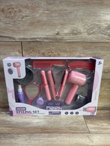 NEW Kids 'N Play 11pc Salon Essentials Hair Styling Set, Pink