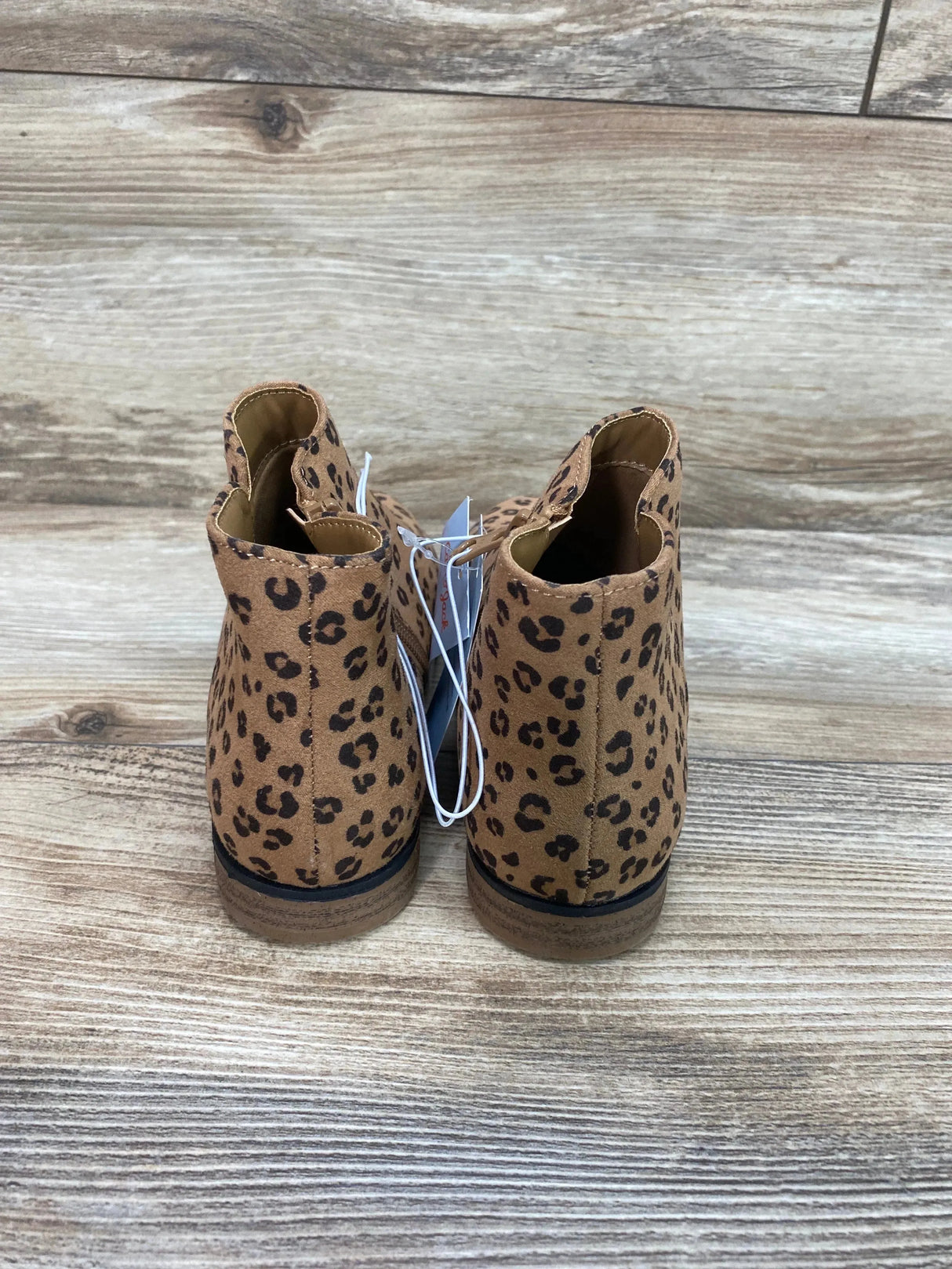 NEW Cat & Jack Leopard Print Opal Zipper Boots Brown sz 1Y