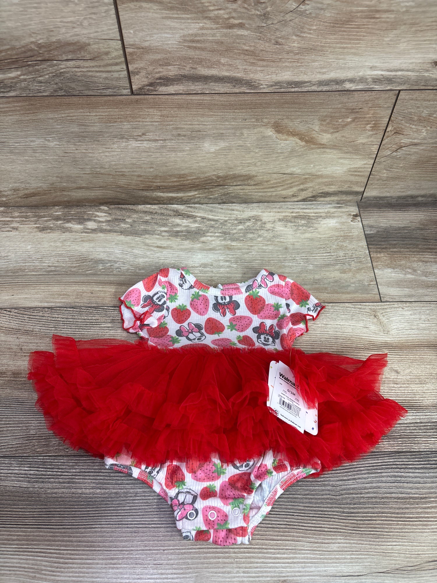 NEW Disney Baby Minnie Mouse Tutu Bodysuit White sz 0/3m