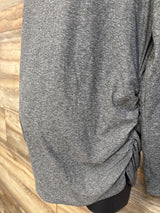 Time & Tru Long Sleeve Ruched Maternity Shirt Grey sz Medium