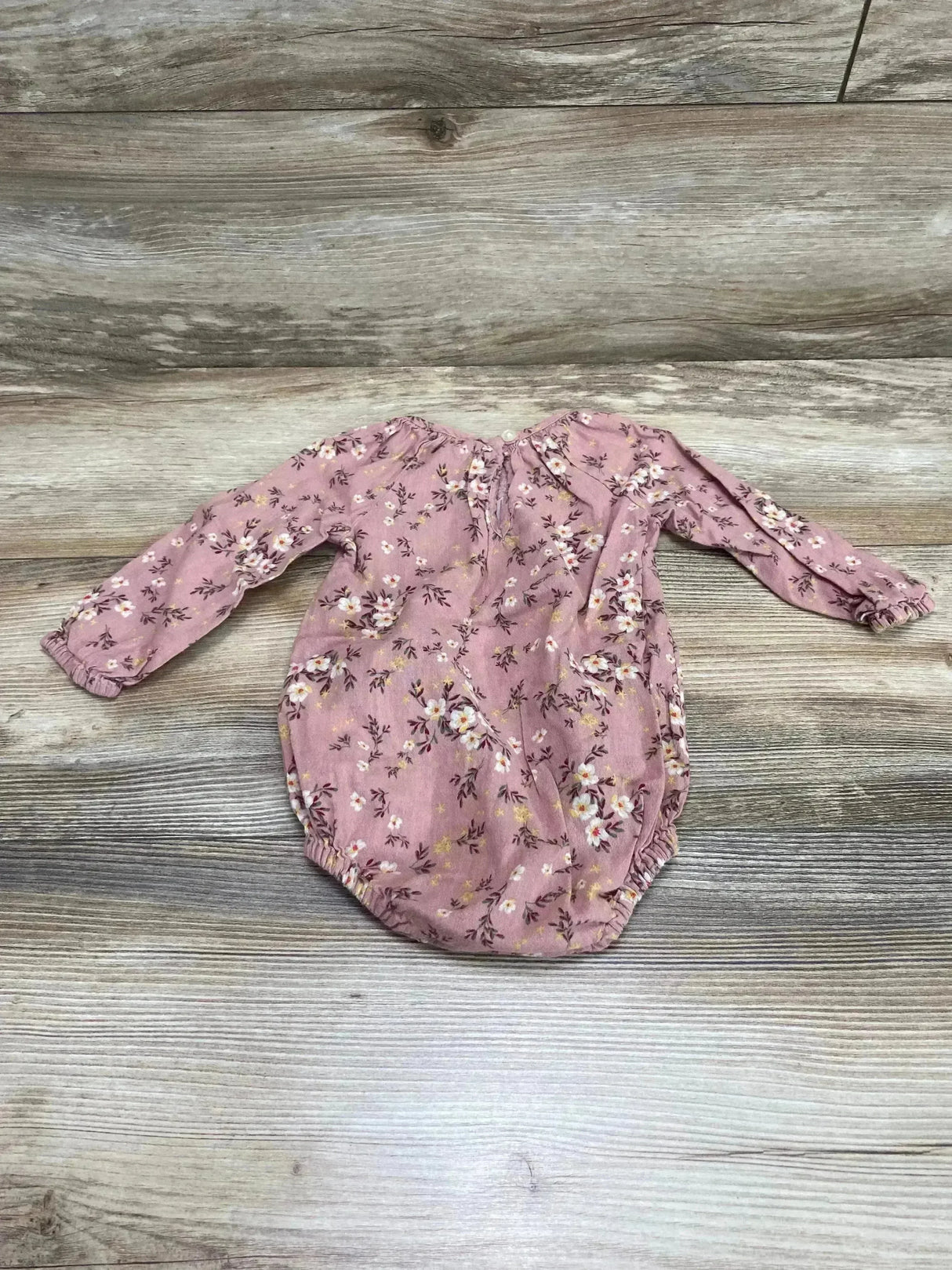 Old Navy Floral Smocked Romper Pink sz 6-12m - Me n Mommy To Be
