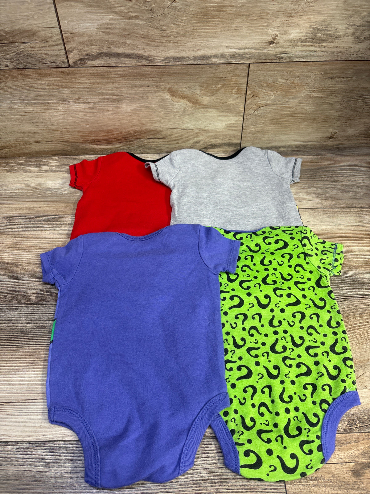 Batman 4pk Bodysuit Set Red sz 6-9m