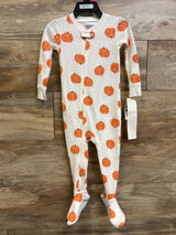 NEW Child Of Mine Pumpkin Waffle Knit Sleeper White sz 18m