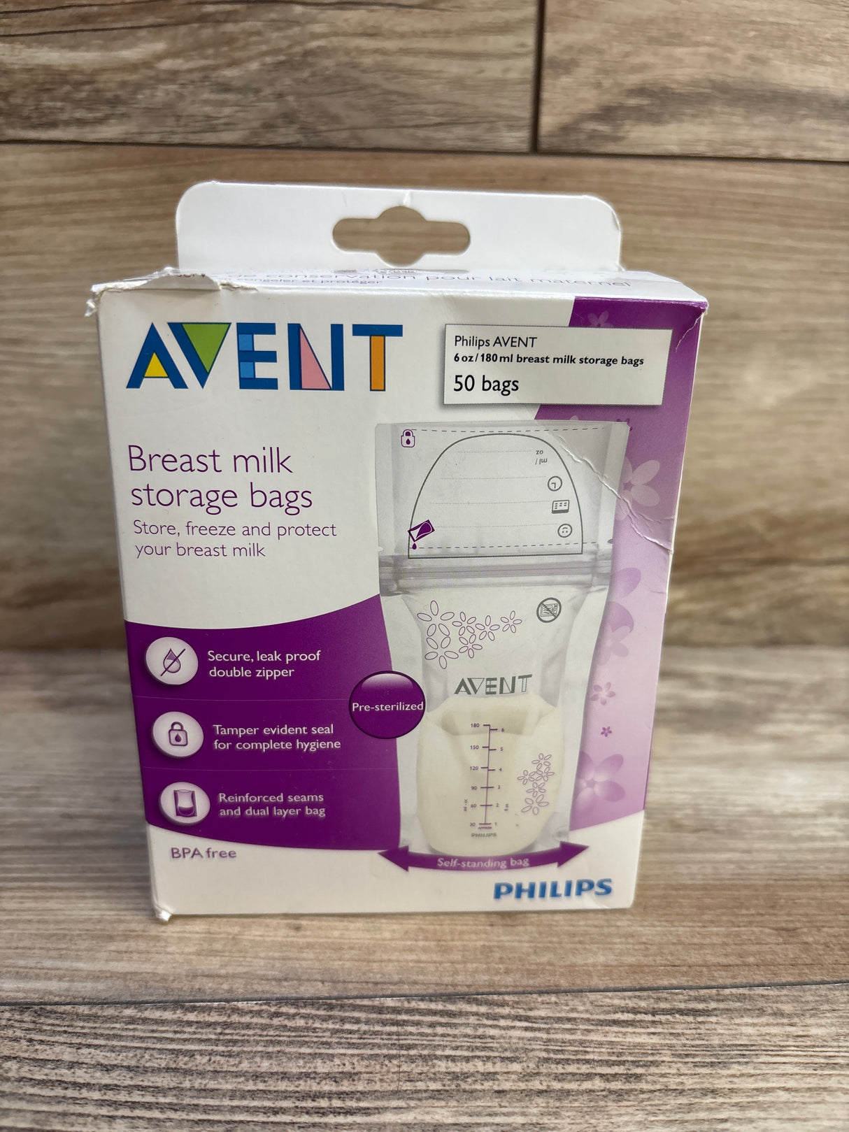 NEW Avent Breast Milk Storage Bags, 50ct. 6oz