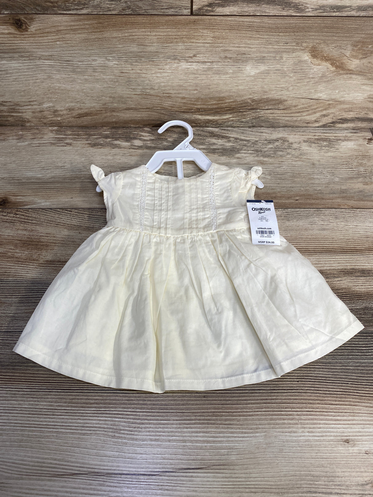 NEW Oshkosh 2pc Dress & Bloomer Cream sz 3m