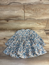 Mayoral Ruffled Velvet Dress Floral Ivory sz 12m