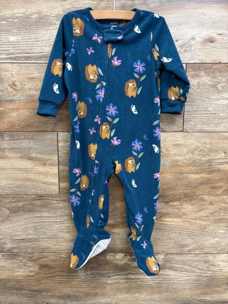 Carter's Floral Blanket Sleeper Blue sz 12m - Me n Mommy To Be