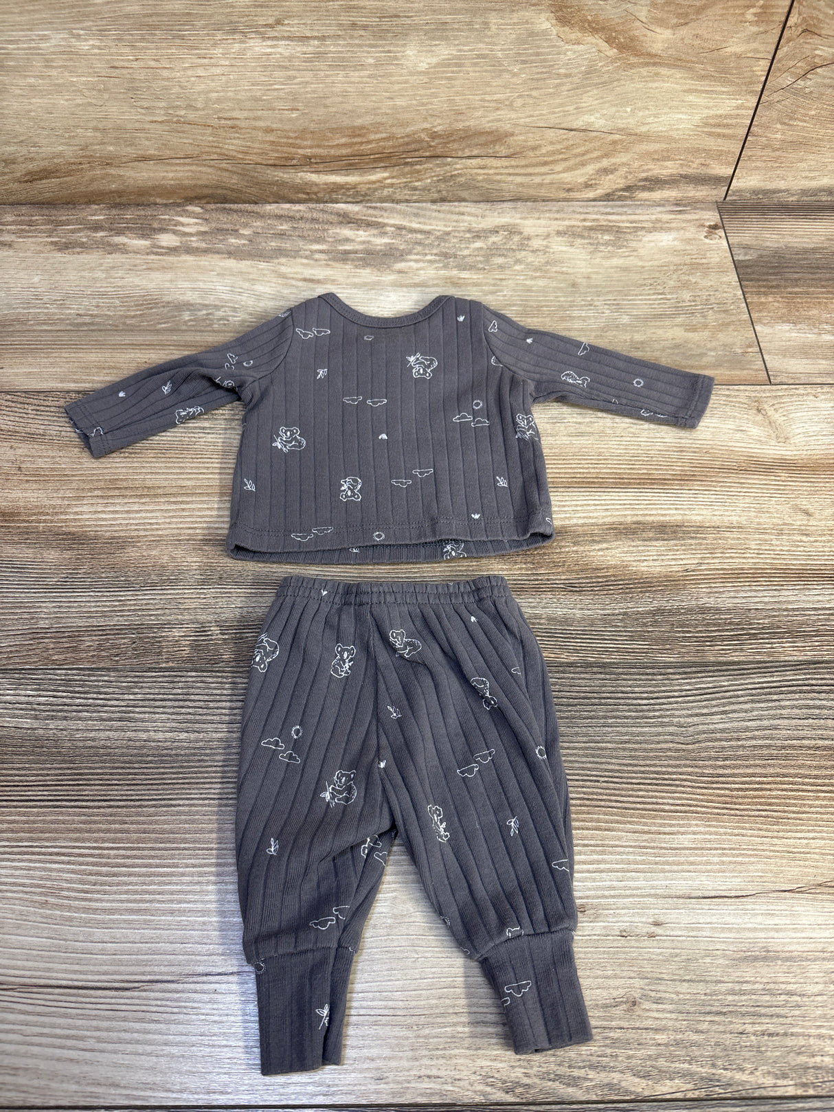 Child of Mine 2pc Ribbed Koala Shirt & Pants Set Grey sz Preemie