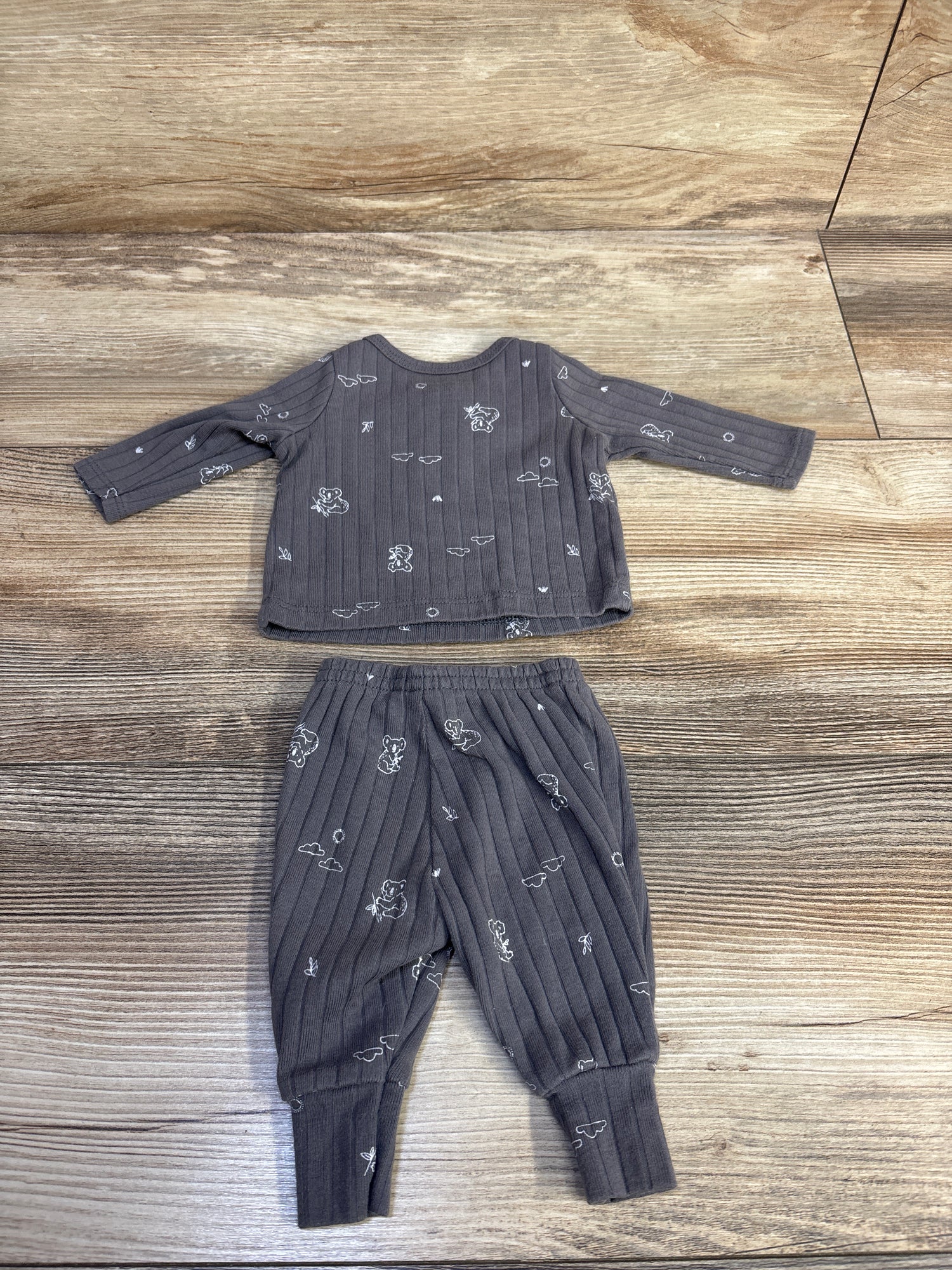 Child of Mine 2pc Ribbed Koala Shirt & Pants Set Grey sz Preemie