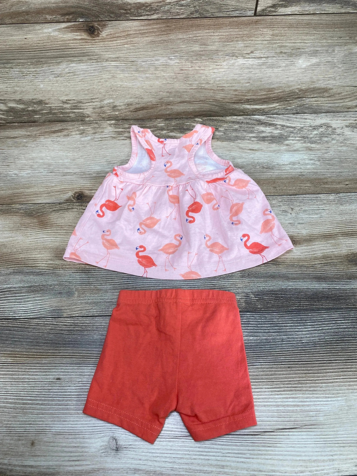 Just One You 2pc Flamingo Top & Shorts Pink sz 3m