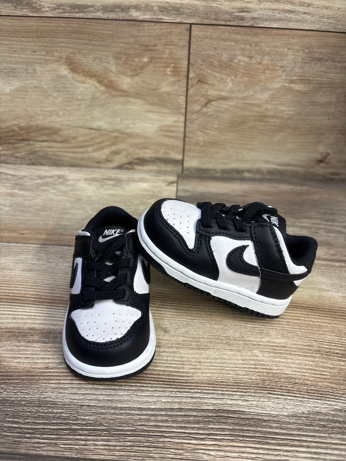 Nike Dunk Low TD 'Black White' Sneakers sz 4c