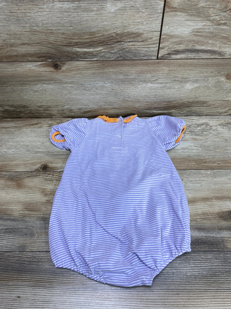 Stitchy Fish Scaredy Cat Applique Bubble Romper Purple sz 18m - Me n Mommy To Be