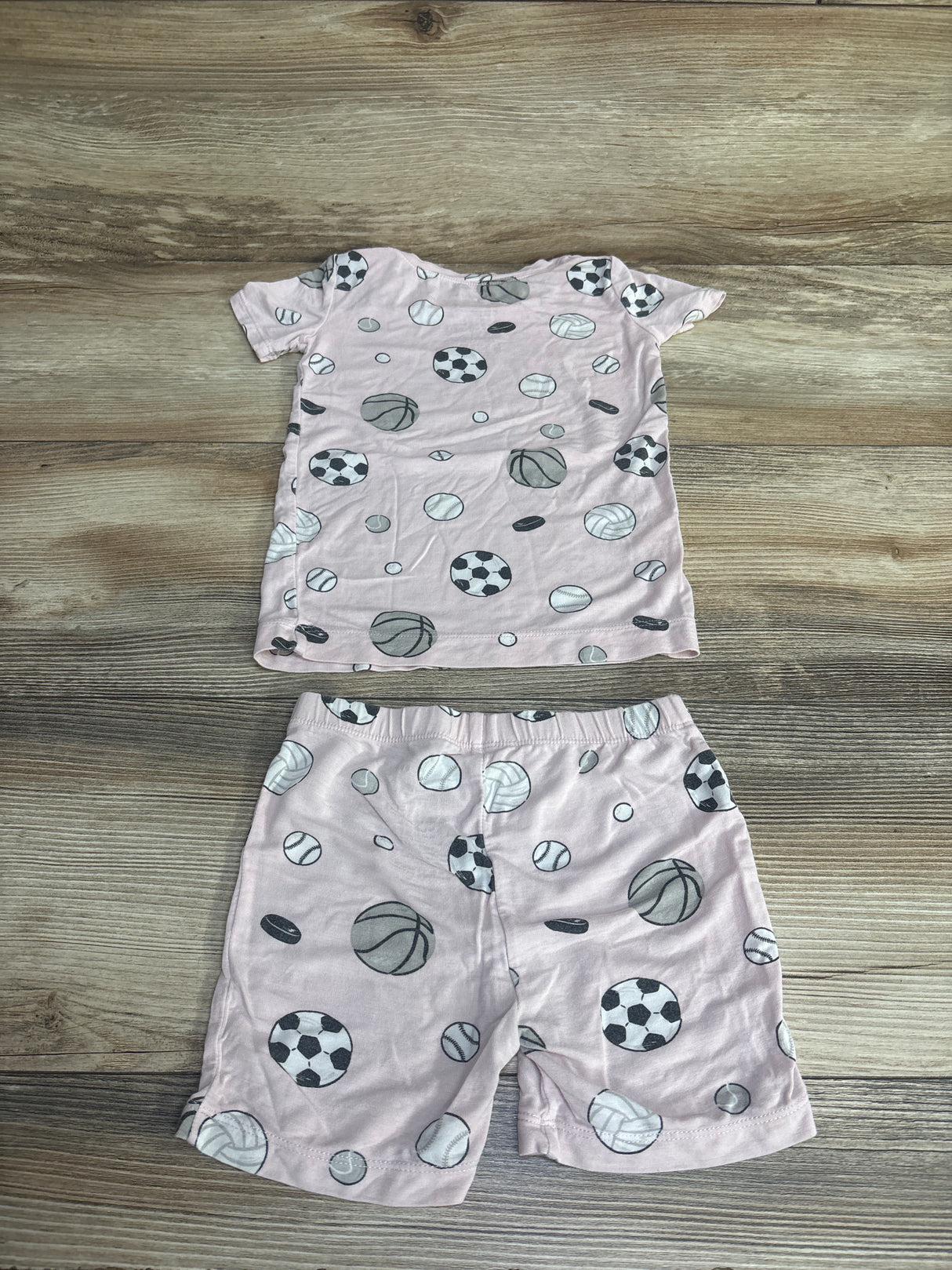 Angel Dear Sports Ball 2pc Pajama Set Pink sz 3T