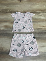 Angel Dear Sports Ball 2pc Pajama Set Pink sz 3T