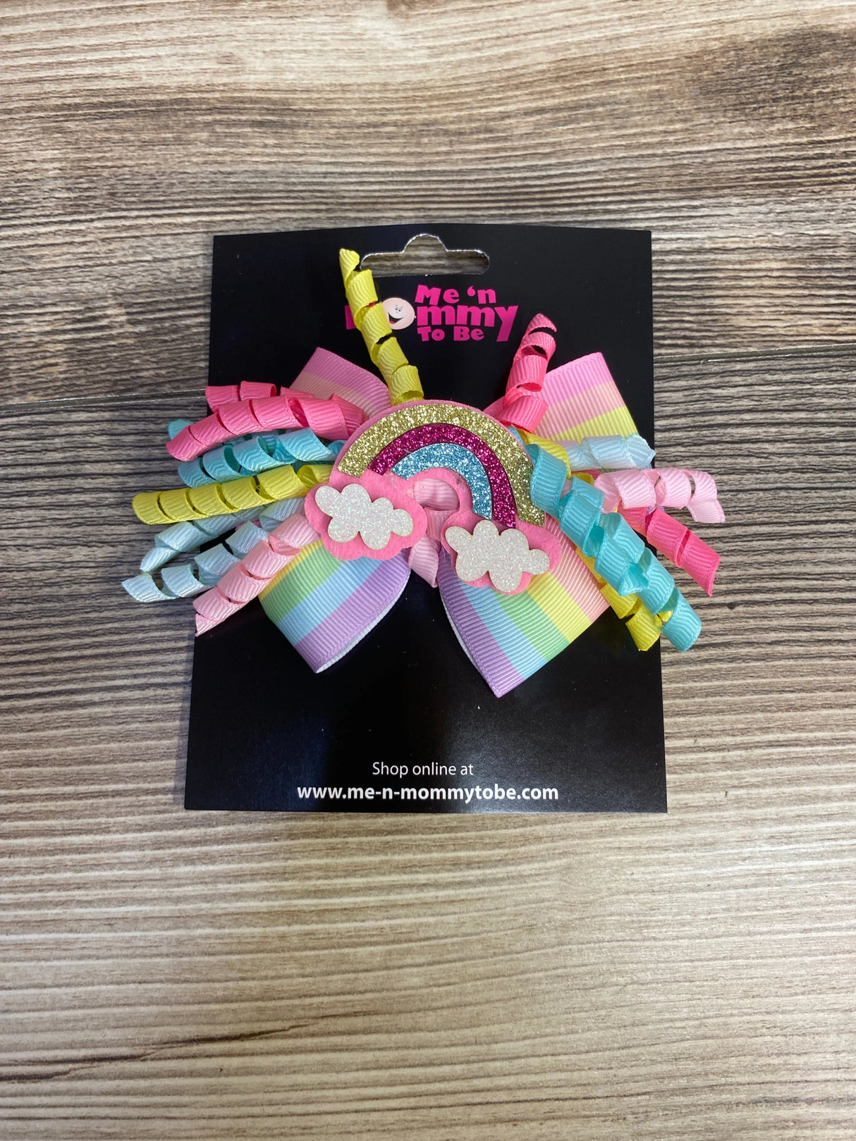 NEW Pastel Korker Rainbow Applique Bow