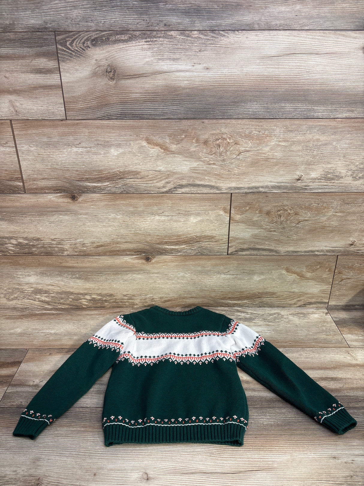 Janie & Jack Pumpkin Enchanted Forest Fair Isle Sweater sz 5T