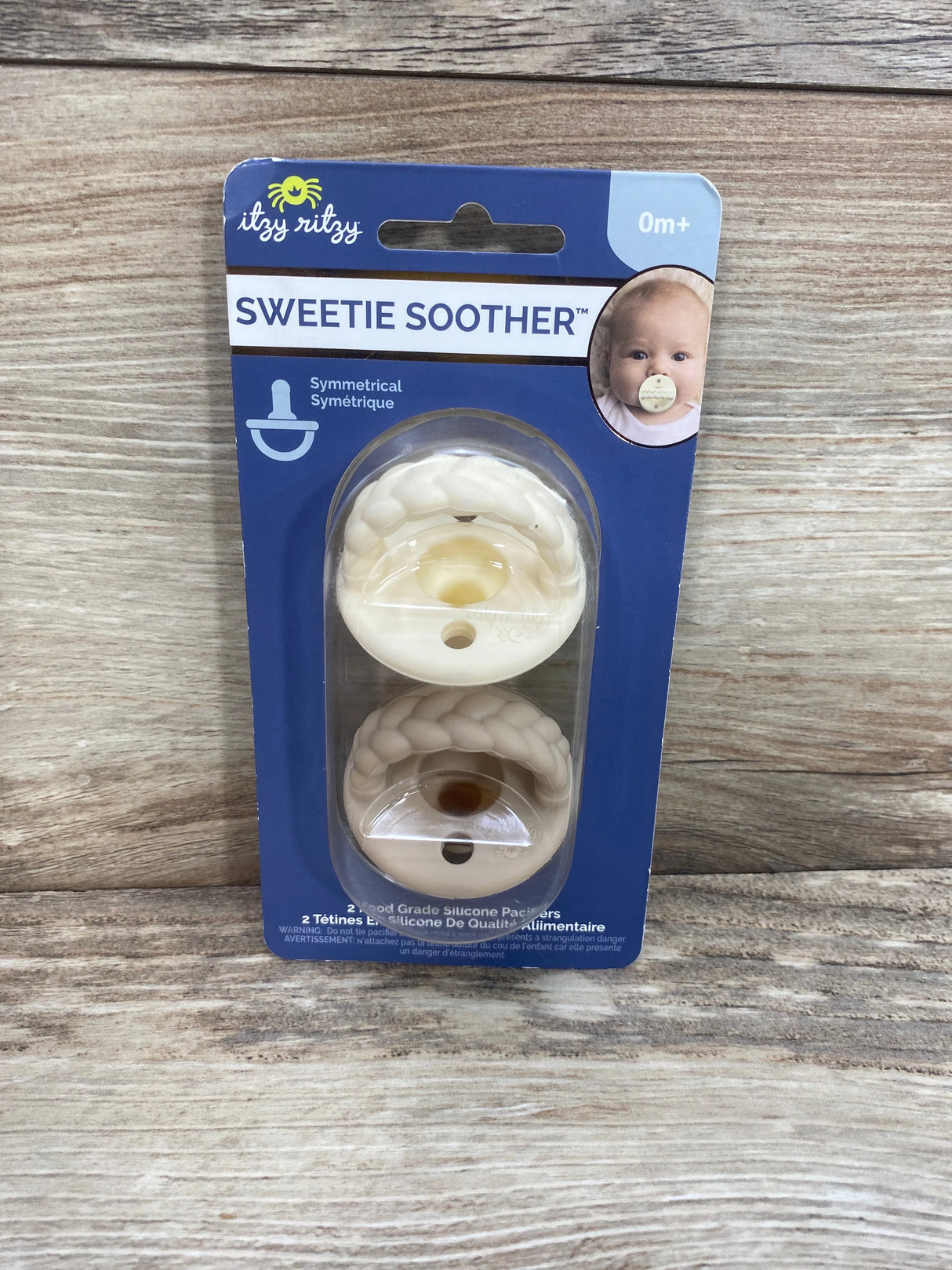 NEW Itzy Ritzy Sweetie Soother Pacifiers Buttercream & Toast 0m+