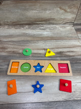QODOFLR First Jumbo Knob Wooden Shape Puzzle