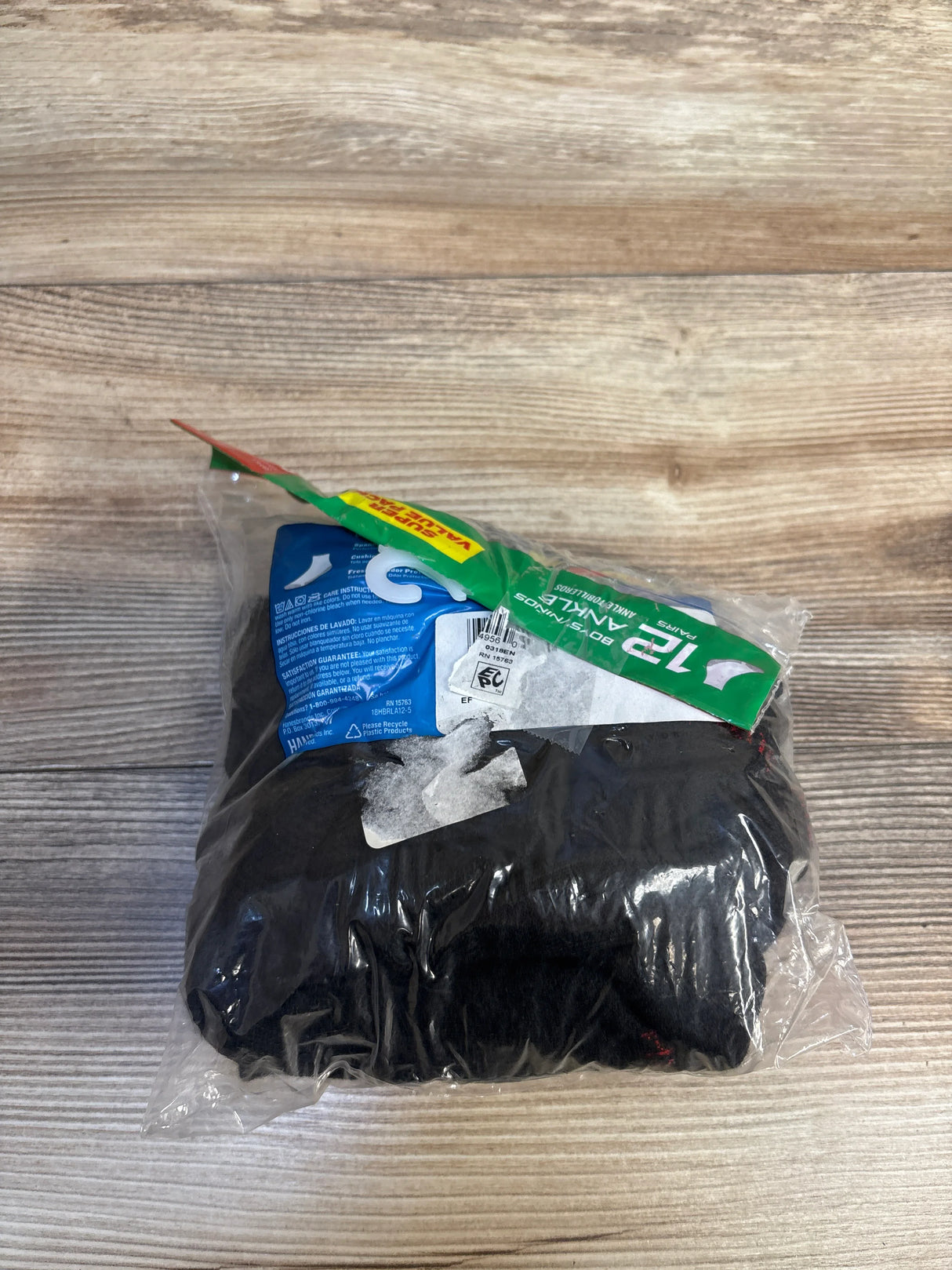 NEW Hanes Boys' Cushion Ankle Socks 11pk sz S (4-8)