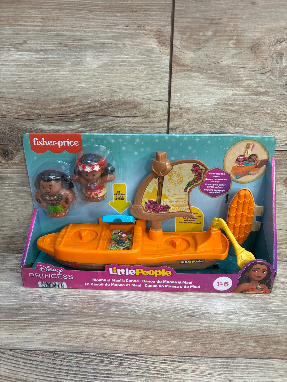 NEW Fisher Price Little People Disney Moana & Maui's Canoe