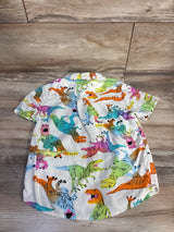 Cat & Jack Dinosaur Button Up Shirt Ivory sz 5T