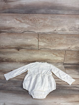 NEW Shein Long Sleeve Bubble Romper Ivory sz 18-24m