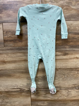 Carter's Swan Polka Dot Sleeper Teal sz 18m