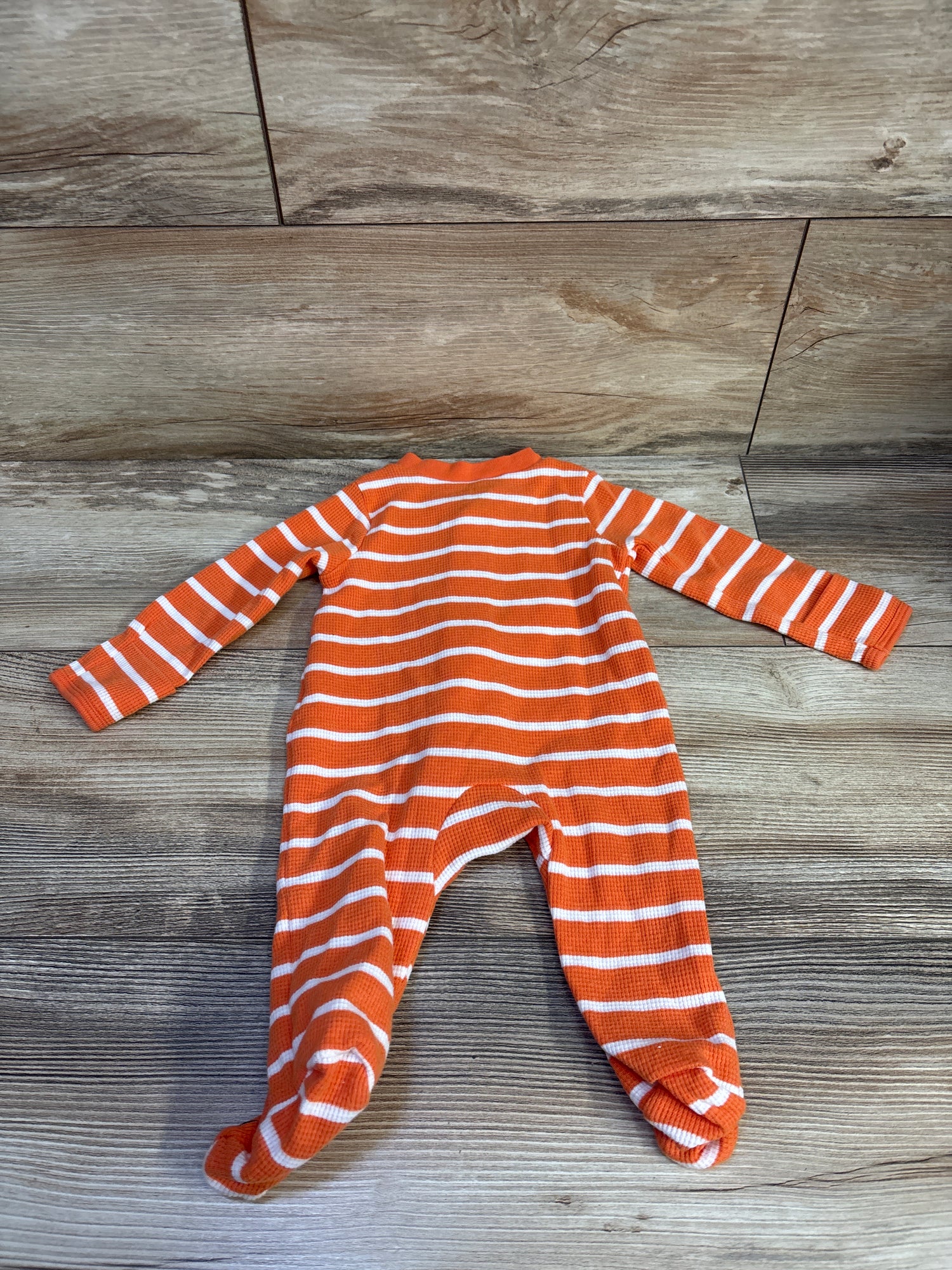 Just One You Pumpkin Waffle Knit Sleeper Orange sz 3m