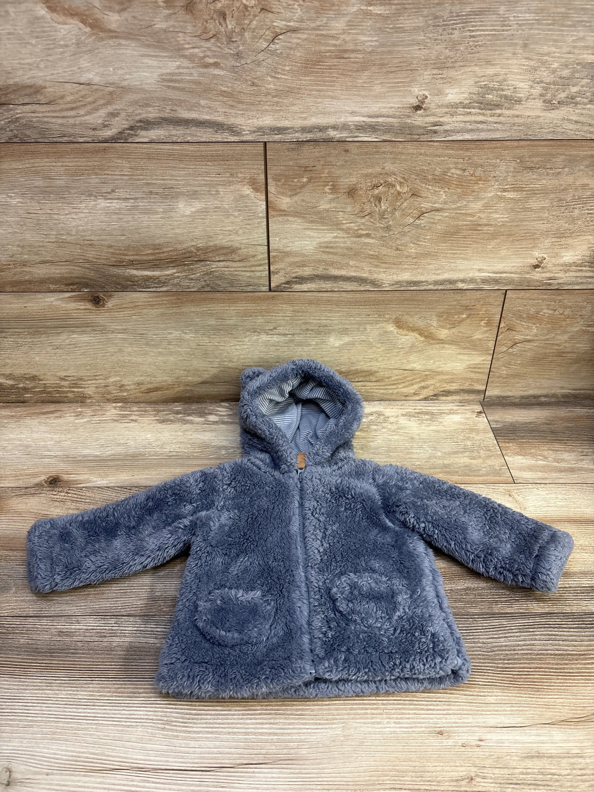 Carter's Full Zip Plush Jacket Blue sz 6m