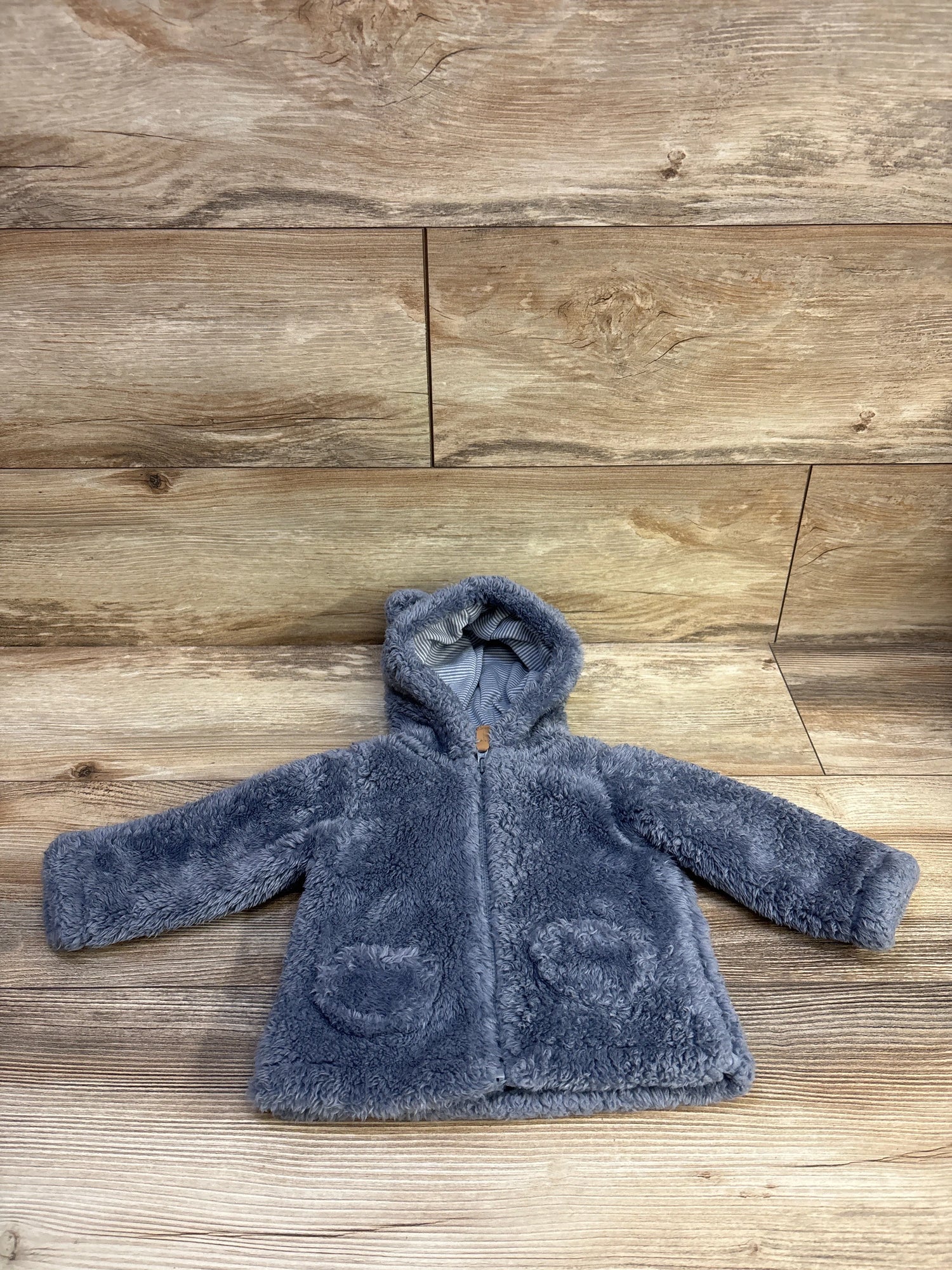 Carter's Full Zip Plush Jacket Blue sz 6m