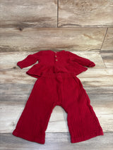 Cat & Jack 2pc Gauze Long Sleeve Top & Pants Set Red sz 6-9m