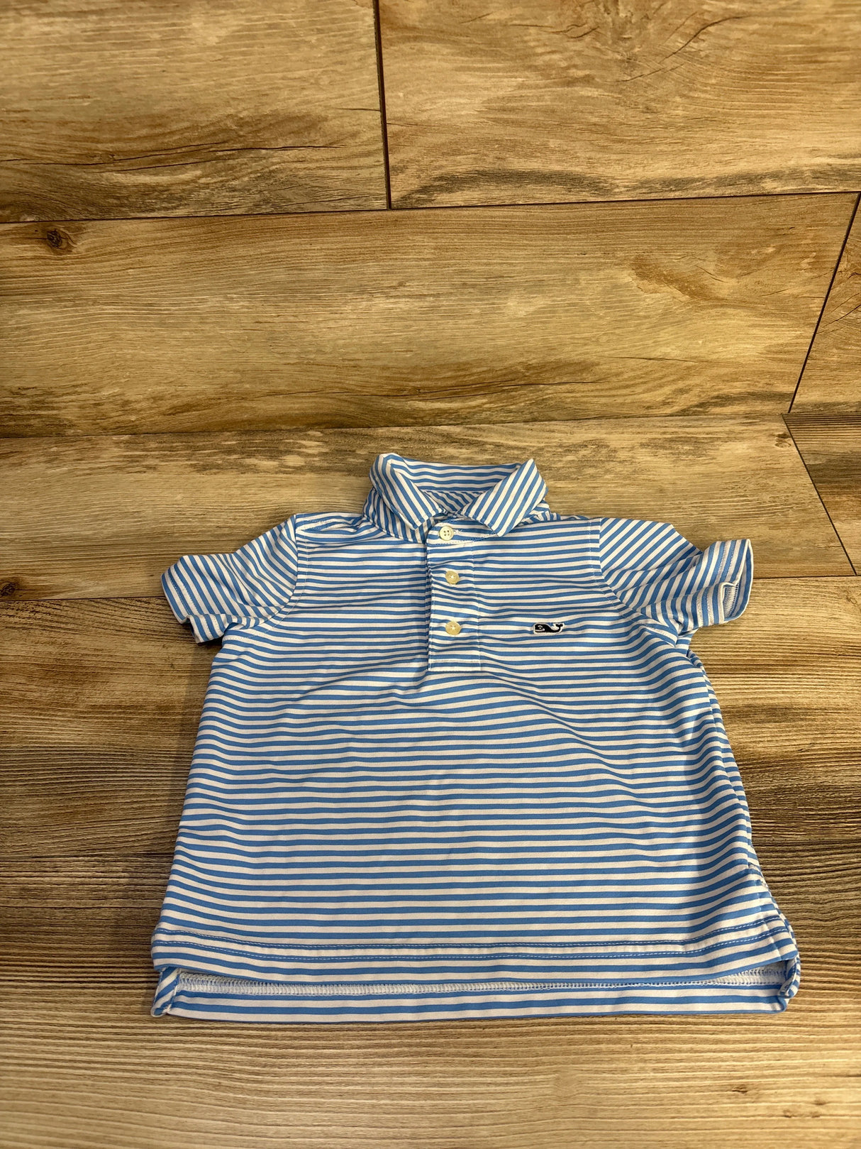 Vineyard Vines Sankaty Polo Striped Shirt Blue sz 2T