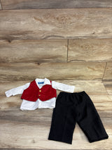 Happy Fella 3pc Suit Vest, Shirt, & Dress Pants Set White sz 6/9m