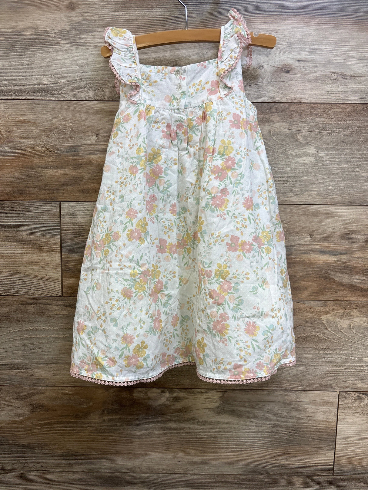 NEW Cupcakes & Cashmere Floral Ruffle Dress White sz 5T