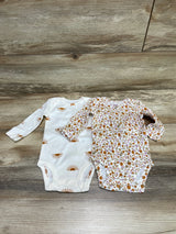 NEW Carter's 2pk Floral Bodysuits White sz 3m