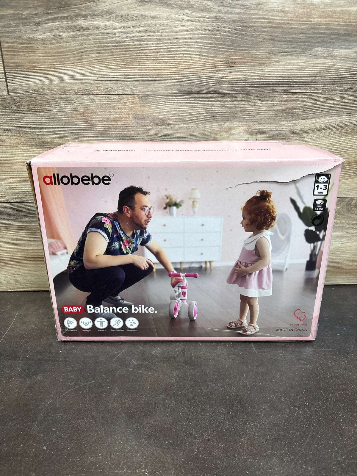 NEW Allobebe Baby Balance Bike Pink