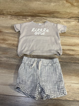 Just One You 2pc Knit Little One Shirt & Shorts Set Tan sz 9m