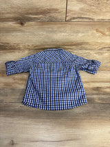 U.S. Polo Assn. Plaid Button-Up Shirt Blue sz 18m