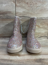 NEW Cat & Jack Holland Shearling Style Boots Glittery Gold sz 5Y