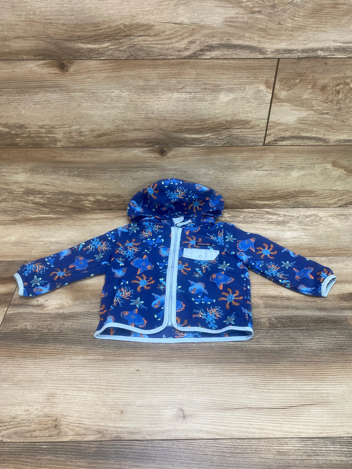 Patagonia Baby Baggies Blue Ocean Jacket sz 12-18m