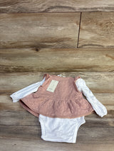 NEW Joie 2pc Long Sleeve Bodysuit & Peplum Button-Up White sz 6-9m