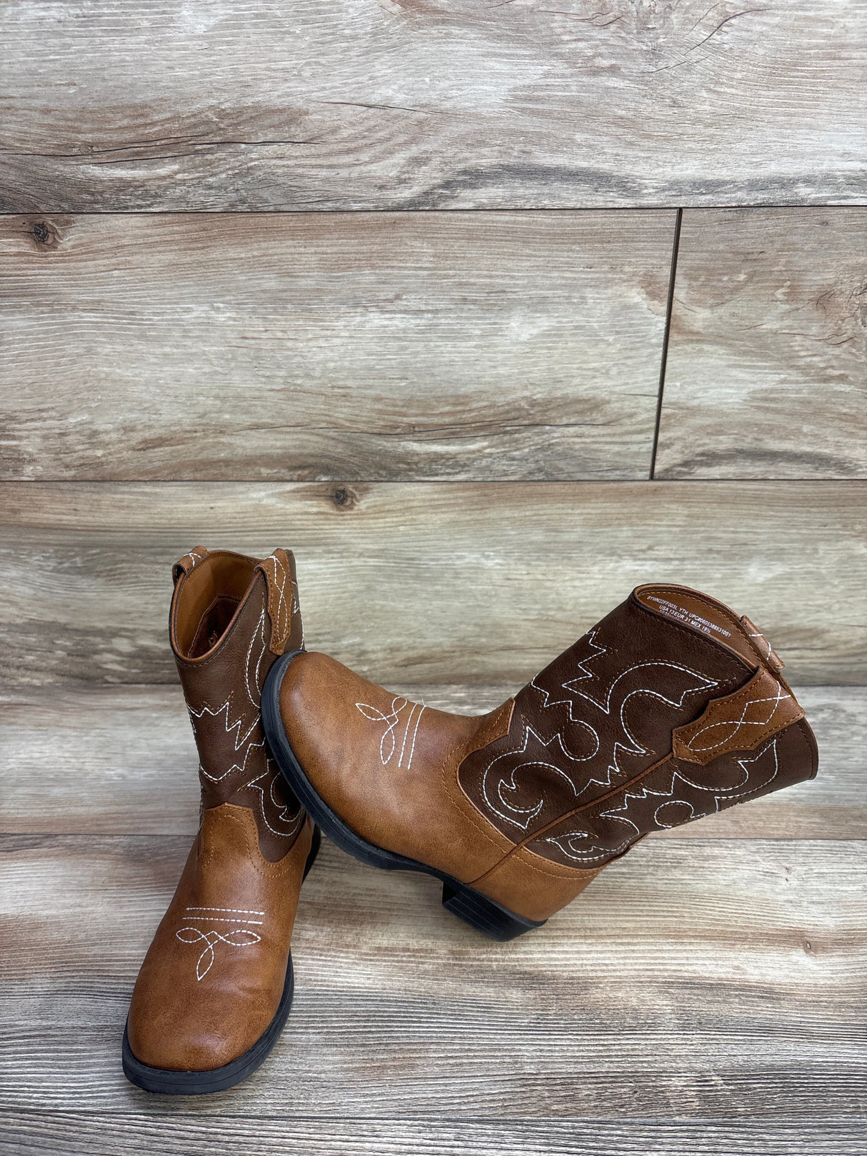 Wonder Nation Western Cowboy Boots Brown sz 13c